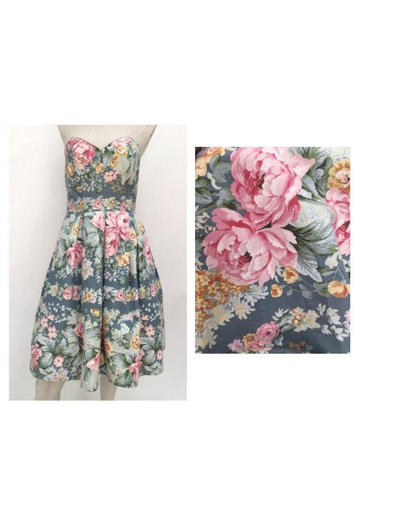 floral bustier dress