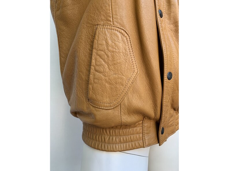 70s 80s brown leather Sleeveless JACKET leather bolero oversized