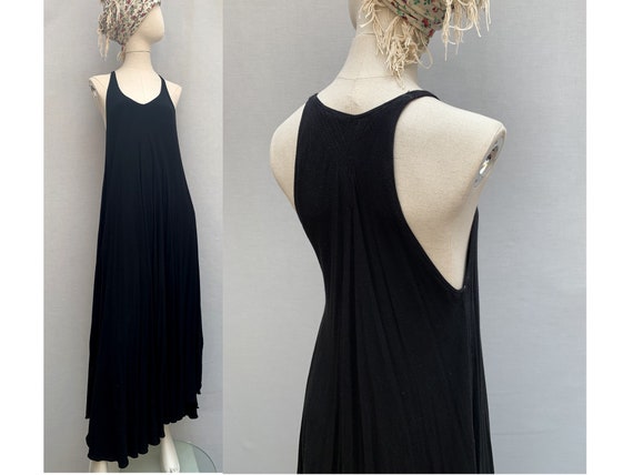 90s vintage black MAXI dress SUMMER maxi dress bea