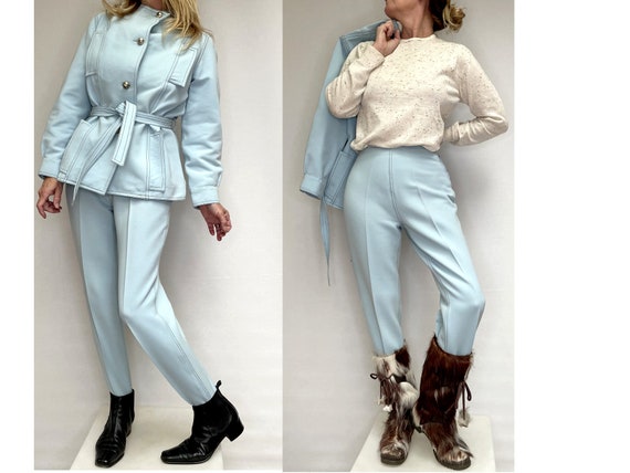 RARE Women 1960s DIOR Pale Blue JACKET and Pants Suits 1960s Dior Horse Riding Suit Etsy Canada