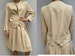 Ted LAPIDUS 80s vintage beige skirt and blazer suit / 80s wool suits / pleated high waist skirt / Blazer/ 80s skirt set / size eu38-uk10-us6 