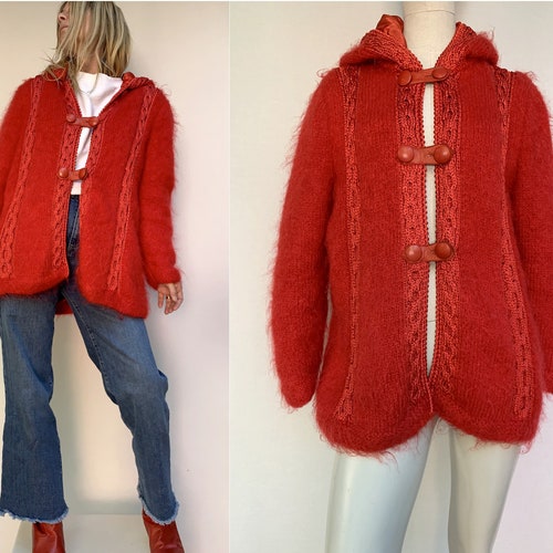 Women Mohair 80s Vintage Oversized 