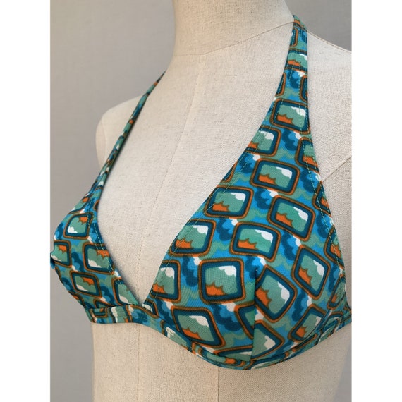 Vintage 70s geometric Green BIKINI // deadstock vi