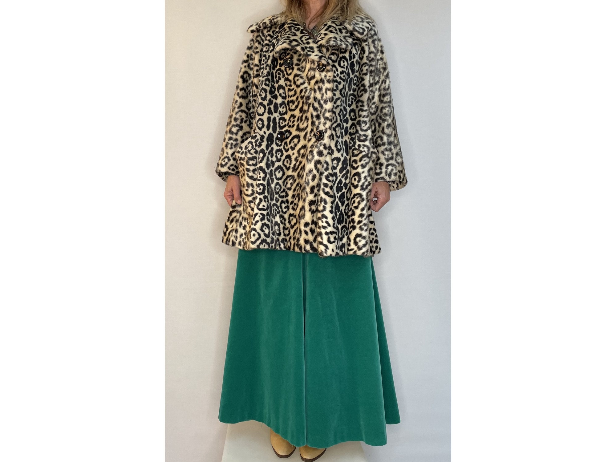 Green animal deals print coat