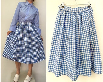 Gingham Circle Skirt - Etsy