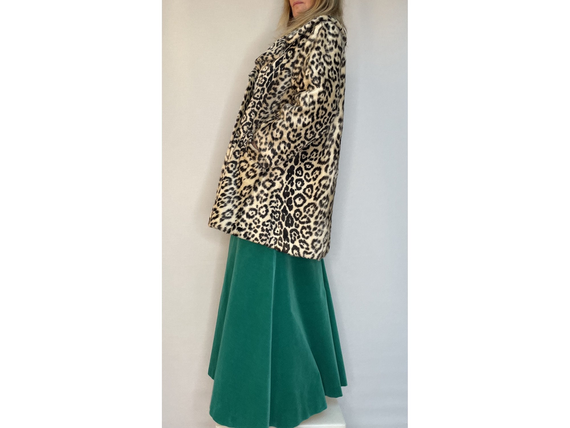 Green leopard hotsell print coat