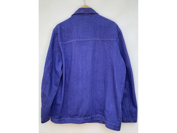 60s 70s CHORE jacket  french  blue work men JACKE… - image 4
