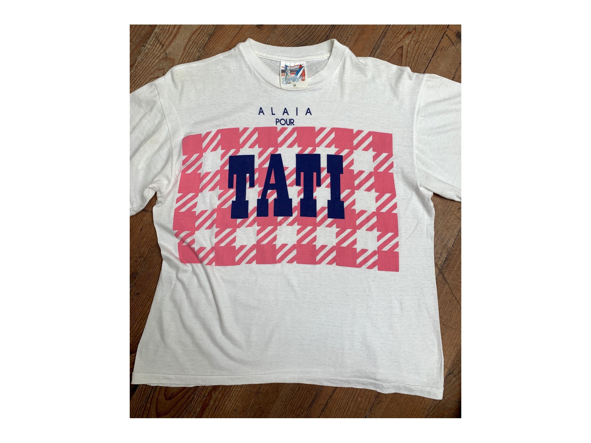 ALAIA (Alaiya) Mon coeur est a Papa Red T-shirt
