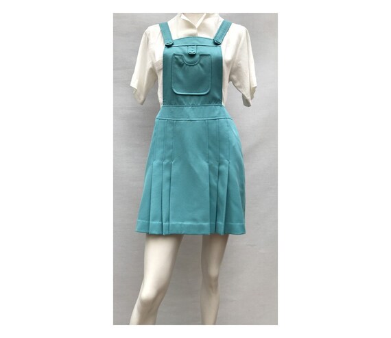 blue dungaree skirt