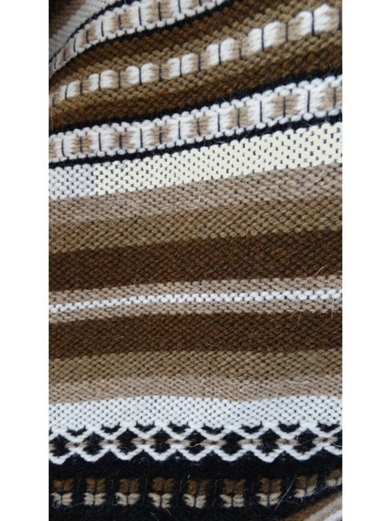 vintage 70s stripped wool fringed PONCHO Peruvian etnic poncho striped shawl wool shawl etnic poncho one size