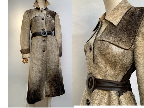 cowhide trench coat