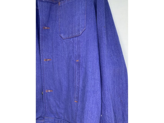 60s 70s CHORE jacket  french  blue work men JACKE… - image 2