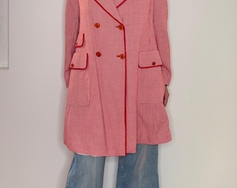 Manteau français paon Ted Lapidus des années 1960 taille 38
