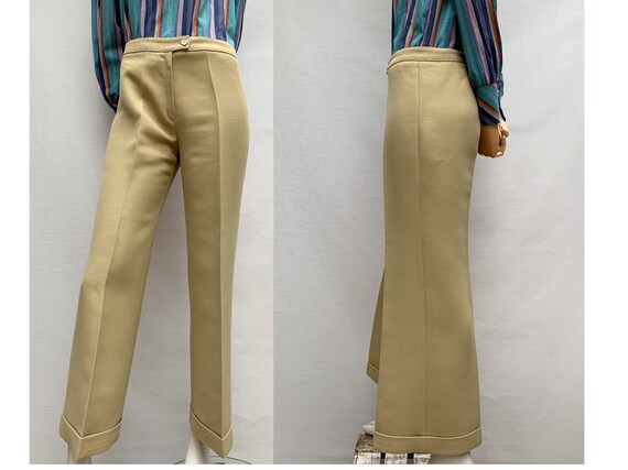 beige bell bottoms