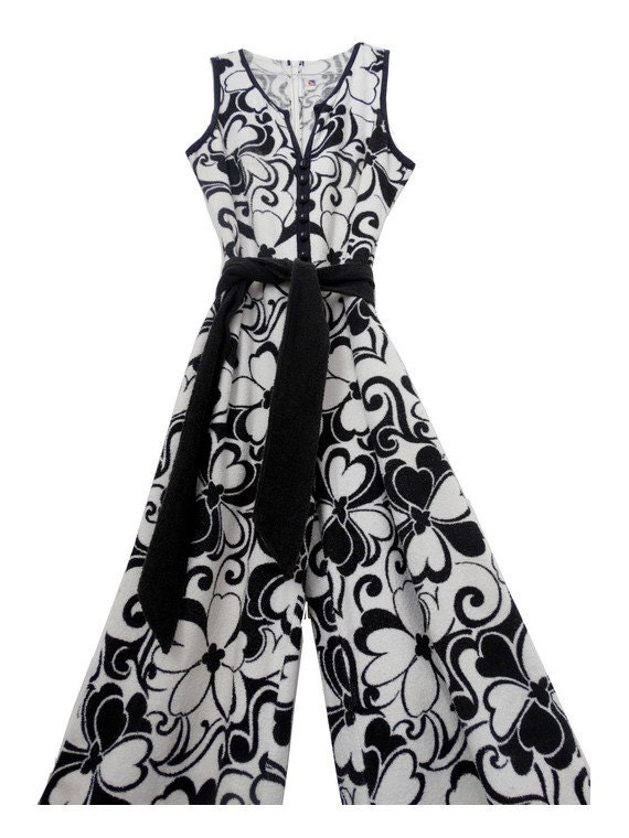 70s psychedelic JUMPSUIT // 70s romper size us8 //