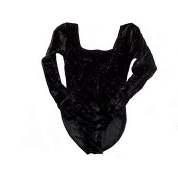 1990er Jahre schwarz samt Body / / kleine Langarm Body size