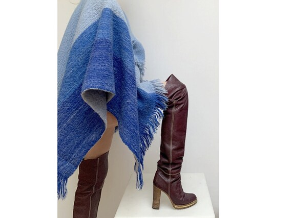 1970s vintage Leather over the Knee BOOTS size