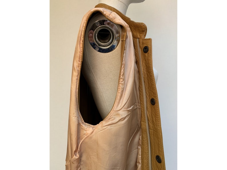 70s 80s brown leather Sleeveless JACKET leather bolero oversized