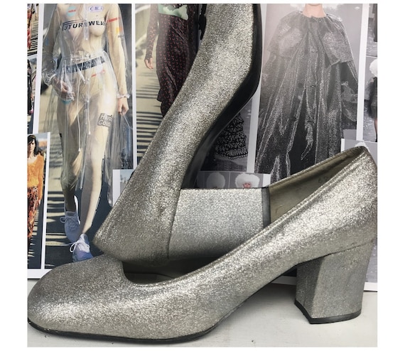 1960s MOD silver Lurex 1960s silver Metallic LUREX