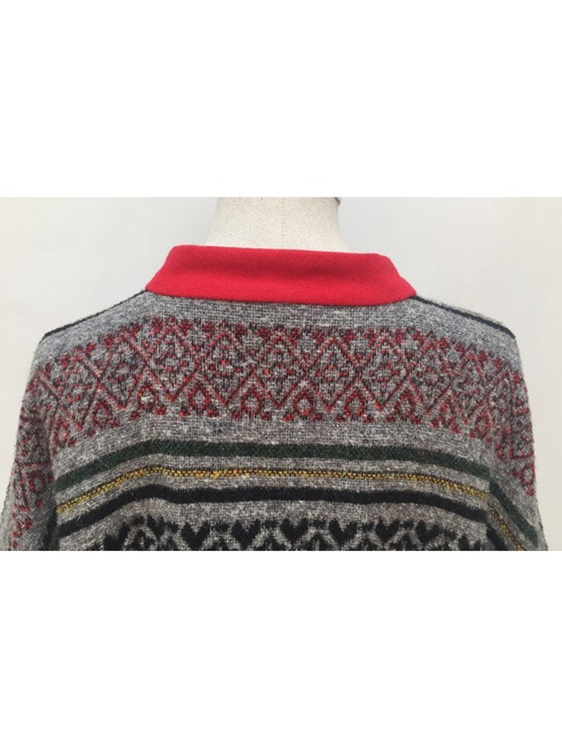 1980s Large wool Southwestern CAPE coat 1980s Large wool PONCHO one size