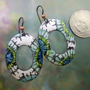 Tide Pools Earrings ONLY, Retro, Tie Dye jewelry, Summer of love, 70s, boho , beach lover, hippy jewelry, Atomic Age, pendant available