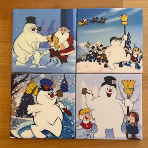 Dessous de verre en céramique de Frosty le bonhomme de neige
