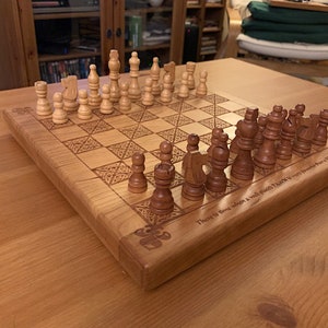 Custom Laser Engraved Chess Boards