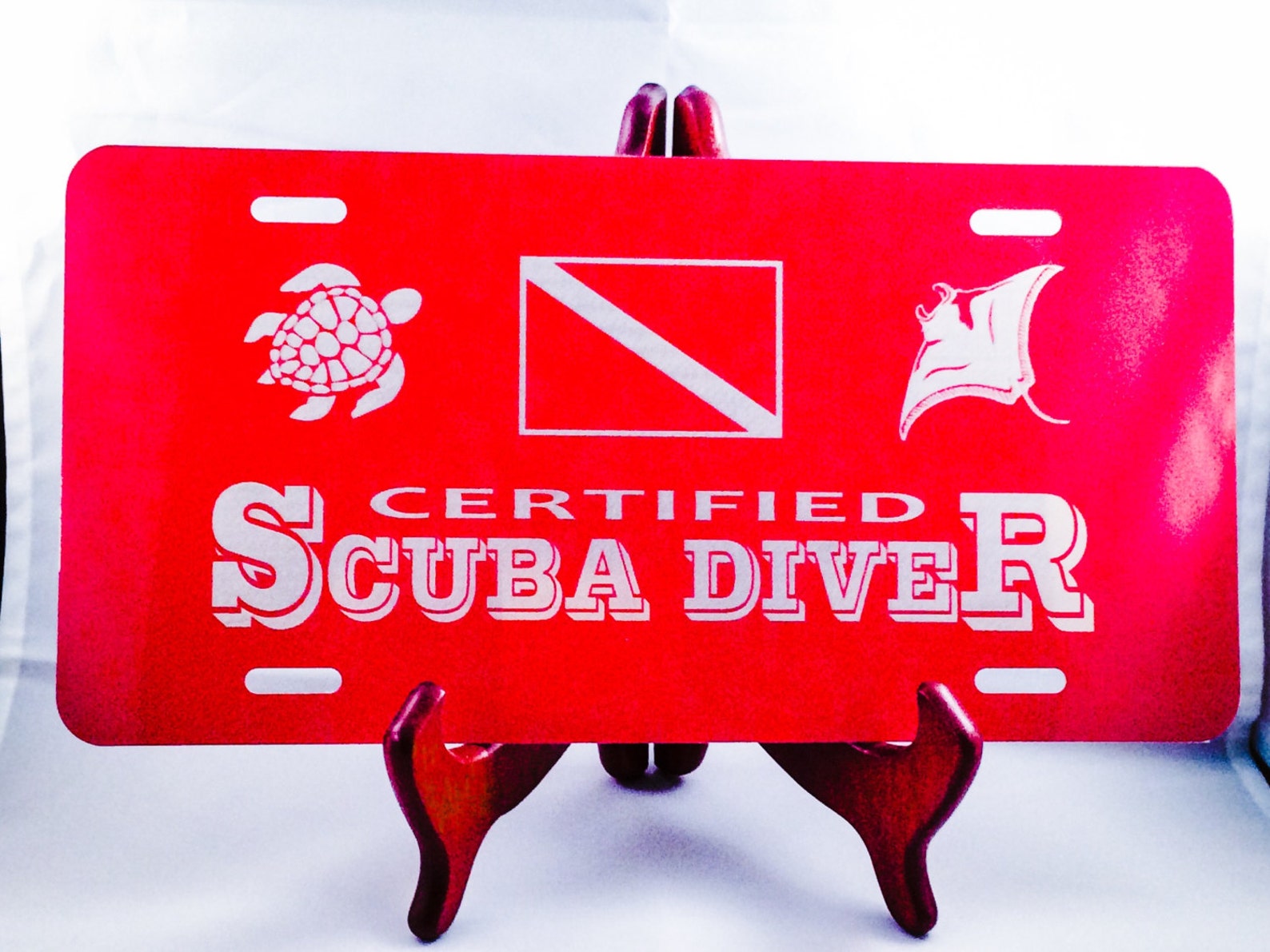 Scuba Diving License Plate Laser Engraved Etsy
