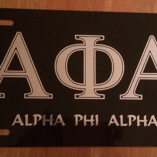 Fraternity/Sorority License Plates