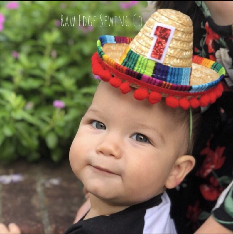 UNO SOMBRERO HAT Birthday Party Mini Sombrero Cinco De Mayo Fiesta First Taco Bout A Party Custom Boy Girl Baby Dog