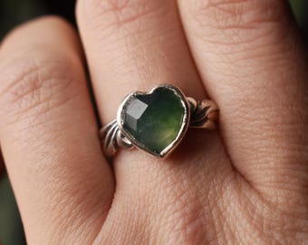 moss agate ring size 8 US (57 EU)