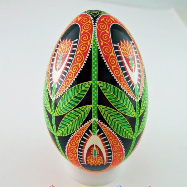 Pysanky eggs. Ukrainian easter eggs. Easter goose egg