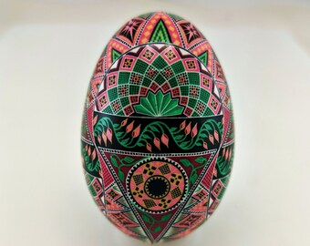 Real Hand-painted Pysanky Egg Decorate Goose Egg Ukraine Souvenir Pysanka Ukraine Gift Original Art Easter Decor Pisanki Eggs