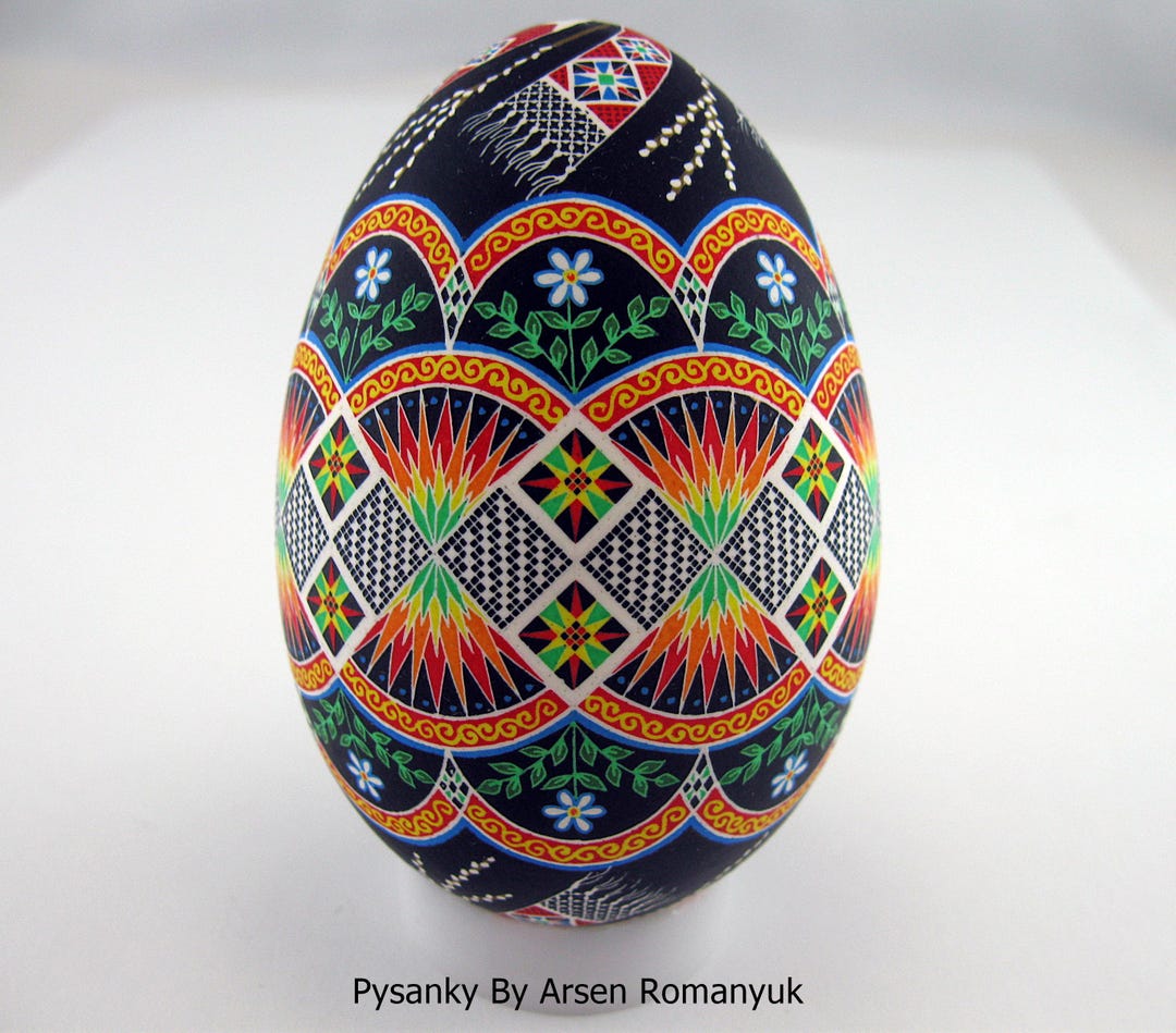 Pysanky Eggs. Ukraine Easter Egg. Pysanky Goose Egg Ornament. Ukrainian ...
