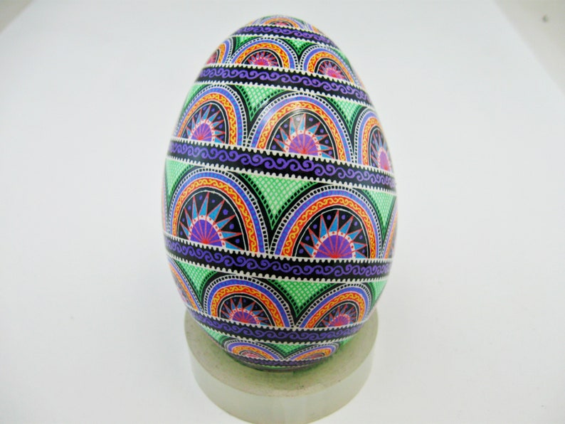 Real Hand-painted Pysanky Egg Decorate Goose Egg Ukraine Souvenir Pysanka Ukraine Gift Original Art Easter Decor Pisanki Eggs