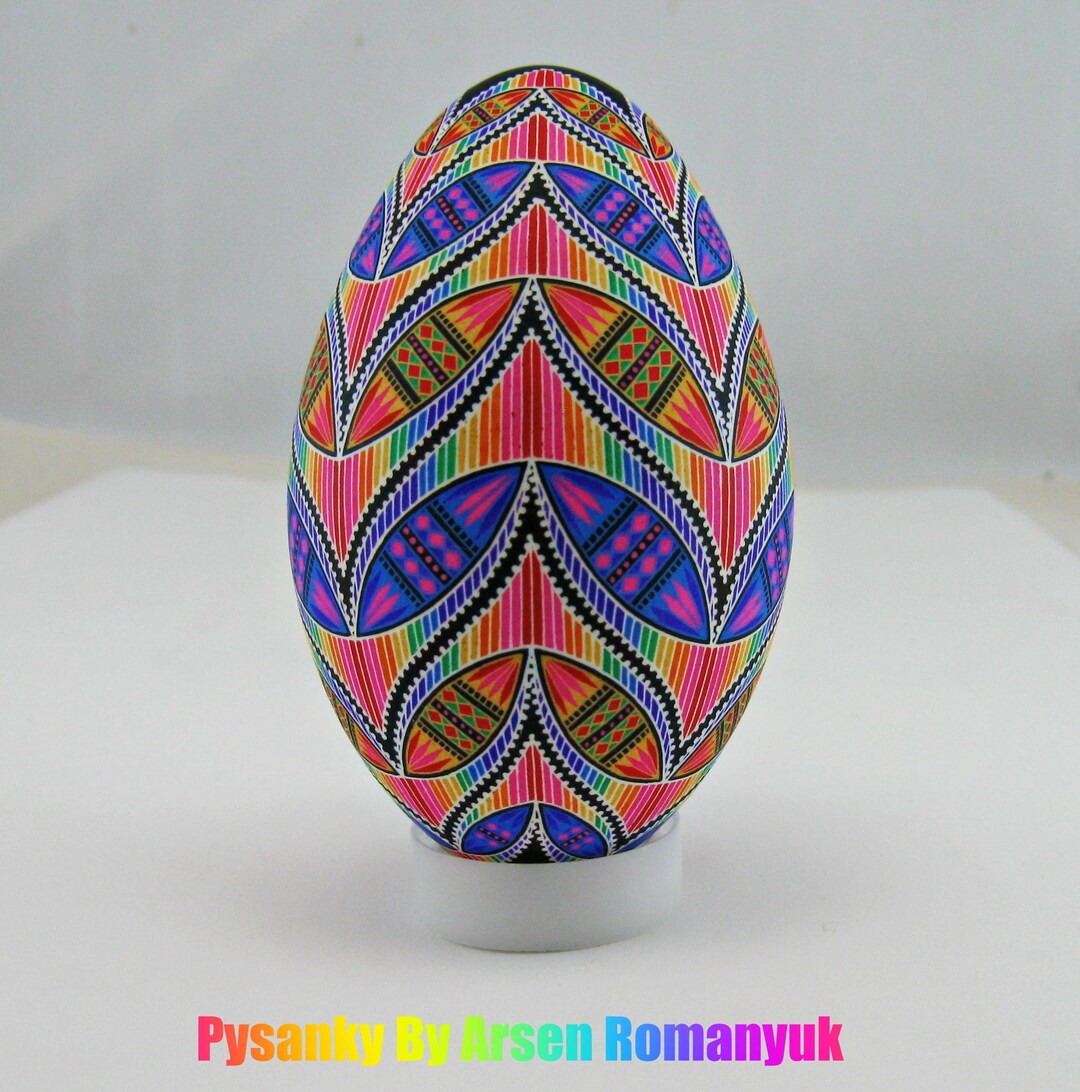 Hand-painted Ukrainian Pysanka Goose Egg: Fine Art Easter Decor - Etsy