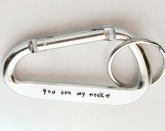 Personalized Carabiner Keychain: Custom Latitude Longitude Charm