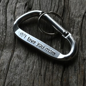 Handmade Gift, Personalized Carabiner for Everyday Use, Custom Carabiner, Engraved Carabiner, Initials Carabiner, For Him/Her Carabiner
