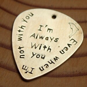 Personalized Guitar Pick Keychain: Hand Stamped Boyfriend Gift