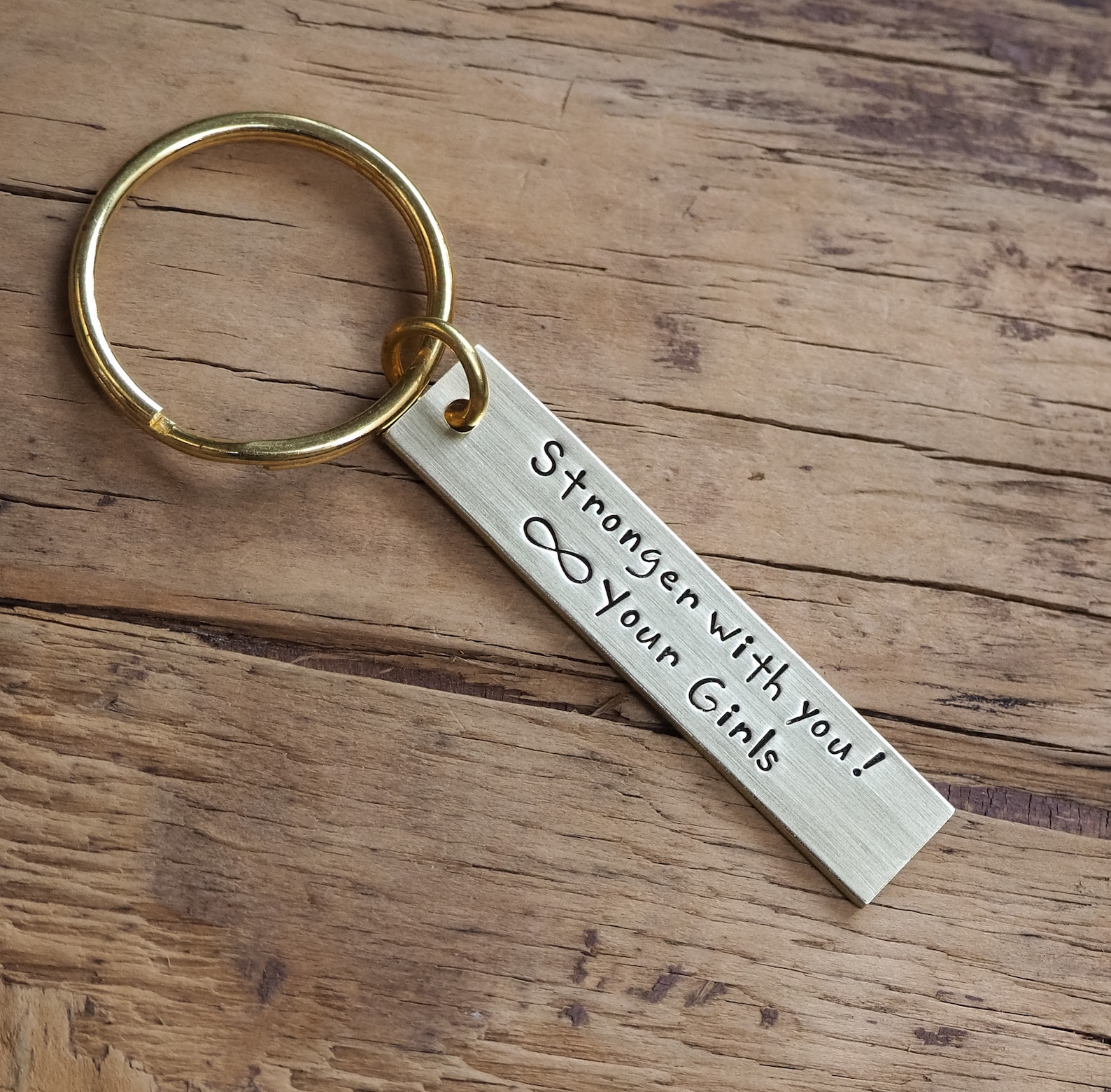 Custom Brass Keychain Personalized Engraved Brass Keychain Etsy