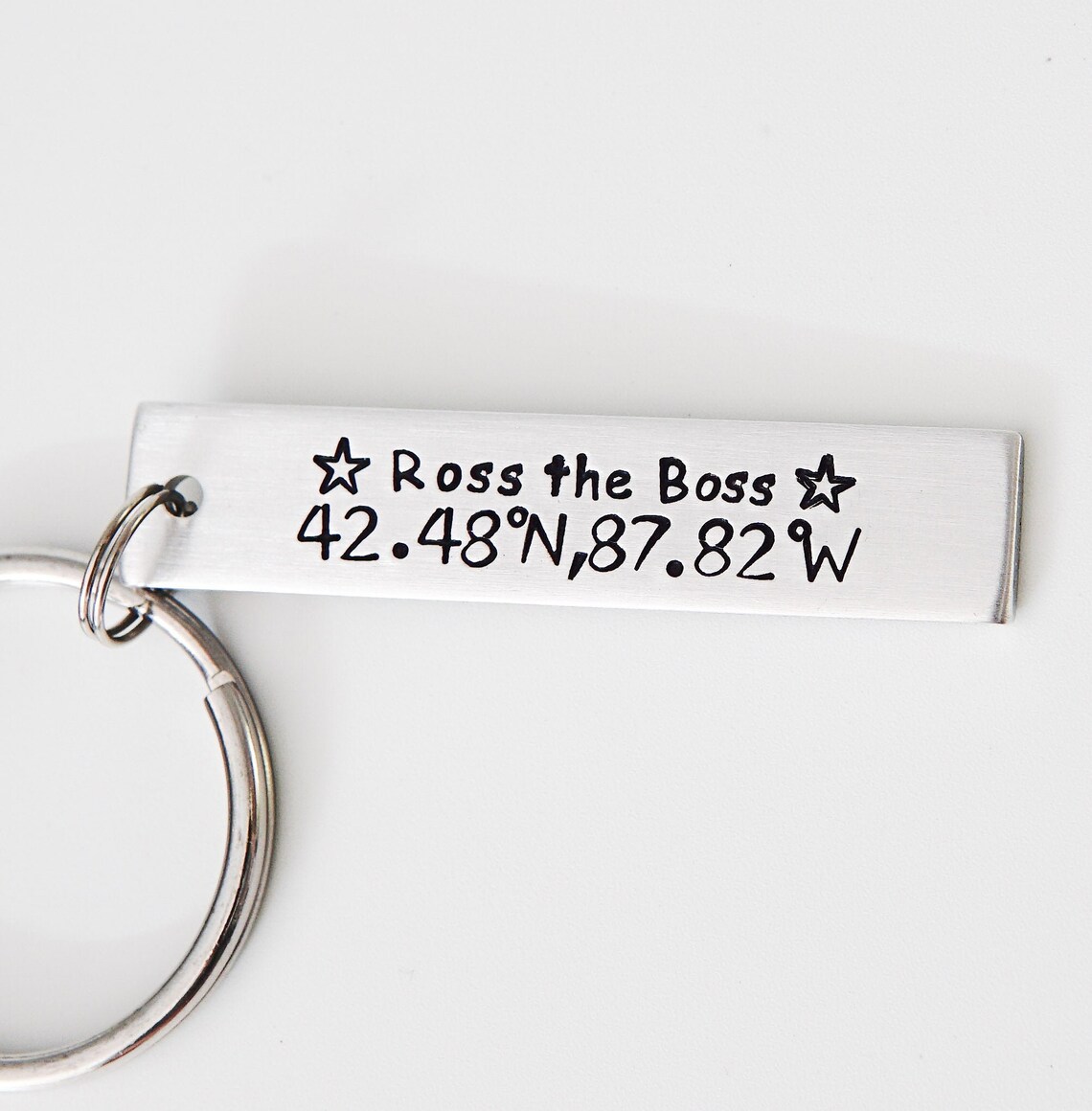 Custom GPS Keychain Coordinates keychain Custom Coordinates Etsy