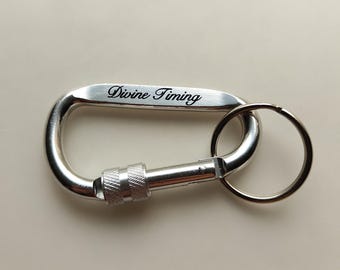 Personalized Carabiner Clip – Custom Engraved Keychain, Outdoor Gear