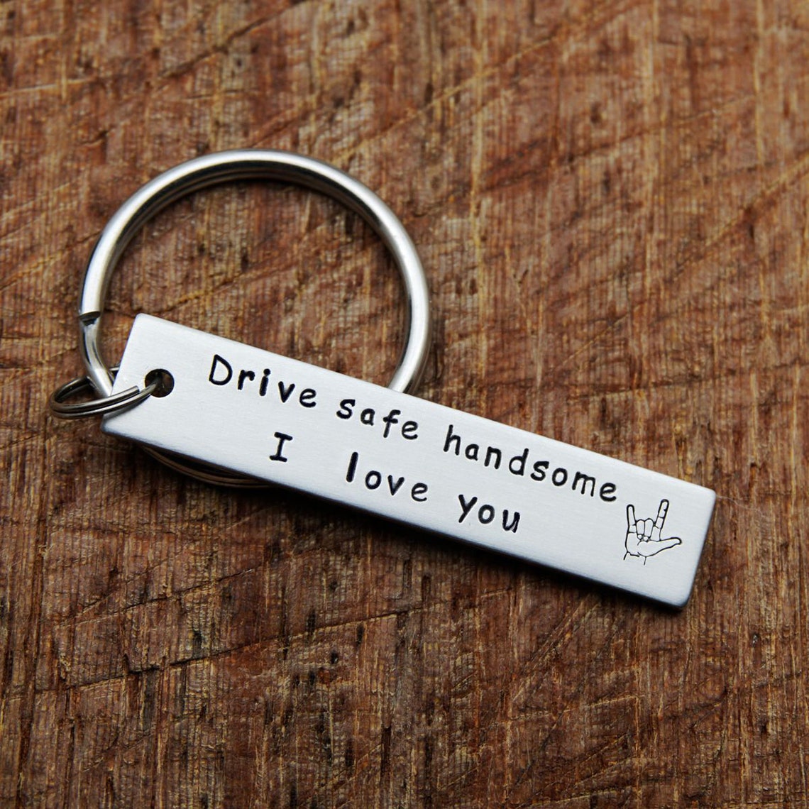 Personalized Drive Safe Keychain Personalized Keychain Etsy