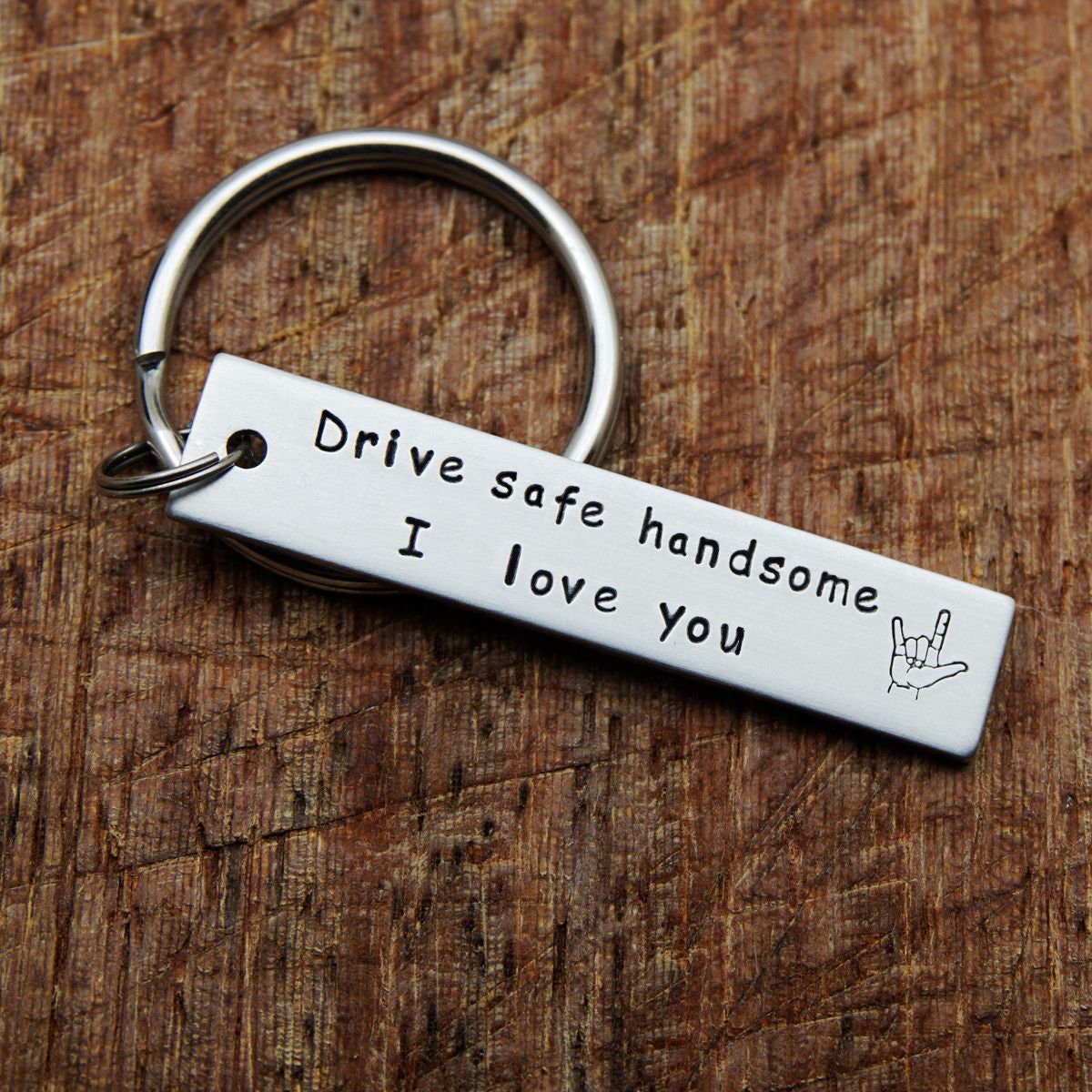 Personalized Drive Safe Keychain Personalized Keychain Etsy