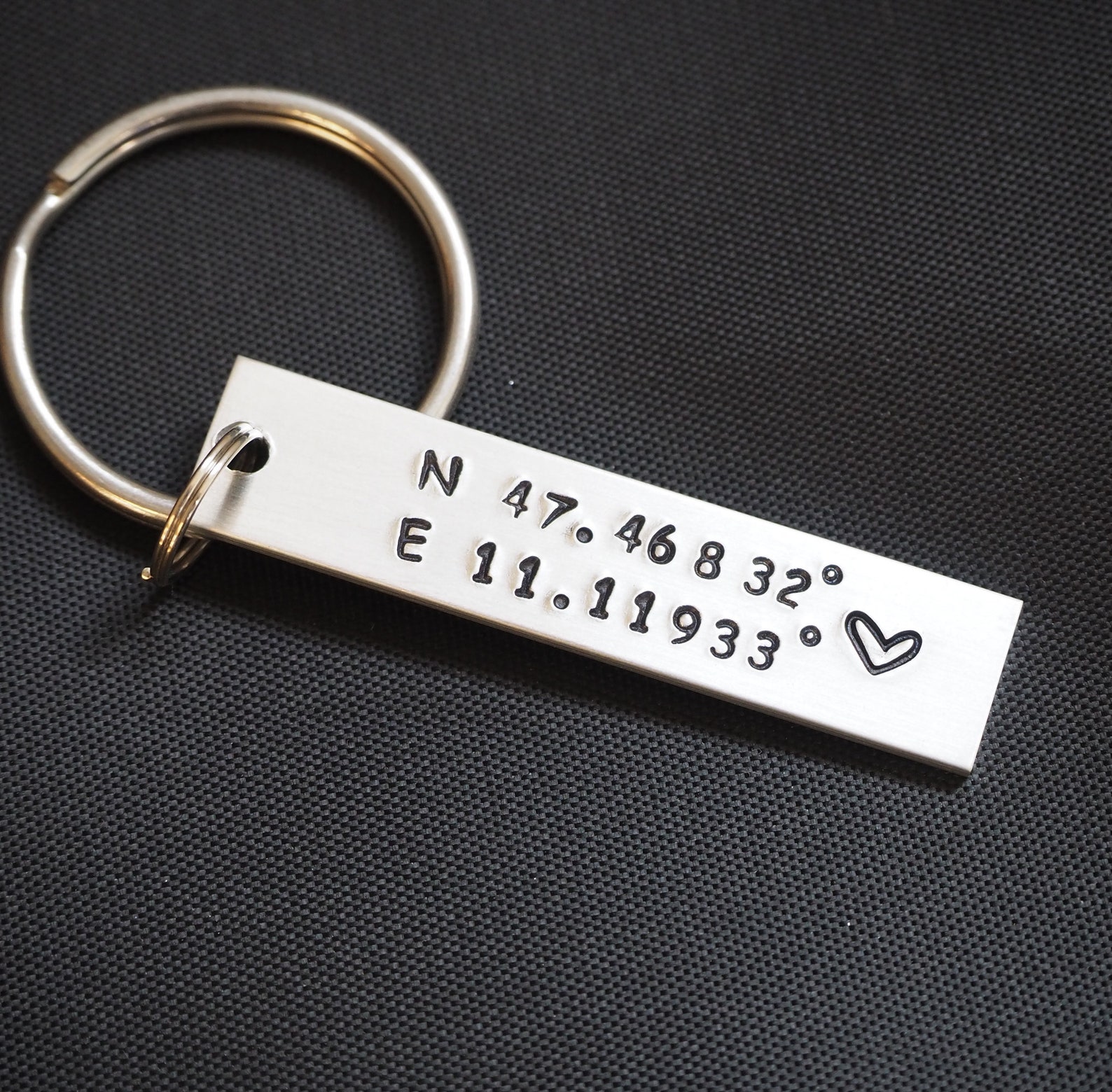 Custom Coordinates Keychain Coordinate keychain Etsy