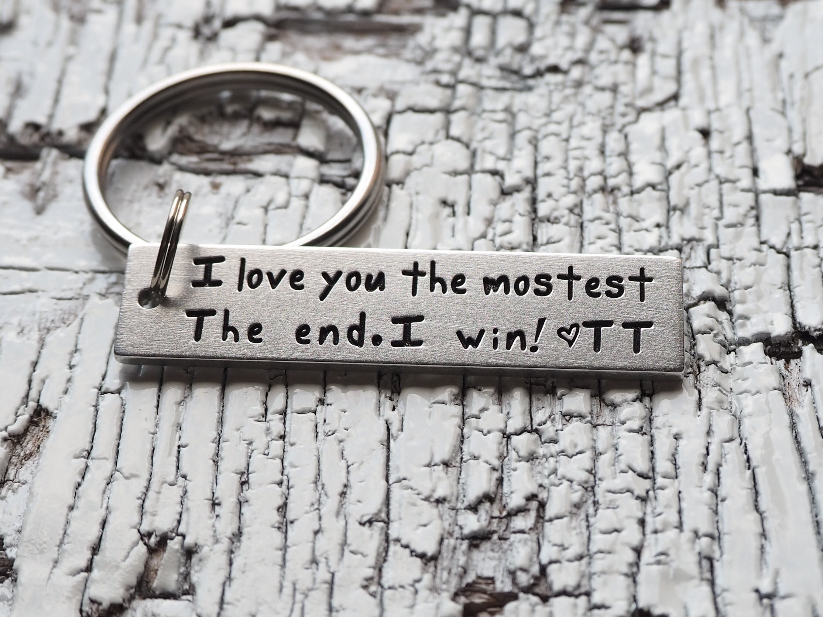The end I win, I love you the mostest, Valentine's Day Keychain, …