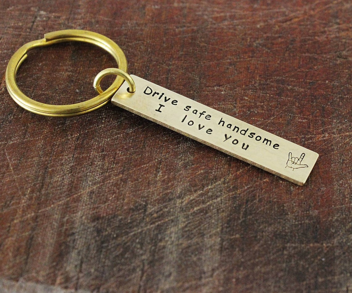 Drive Safe Keychain Personalized Keychain Custom Keychain Etsy