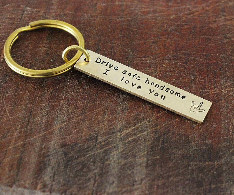 Drive Safe Keychain Personalized Keychain Custom Keychain Etsy