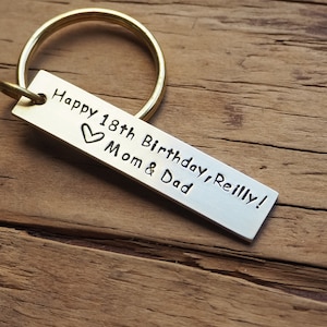 Custom Birthday Gift, Keychain For Him, 18TH Birthday Gift, For Her