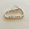 Personalized Carabiner - Engraved Anniversary Gift - Custom Black Message Carabiner-  Silver Carabiner Custom product logo